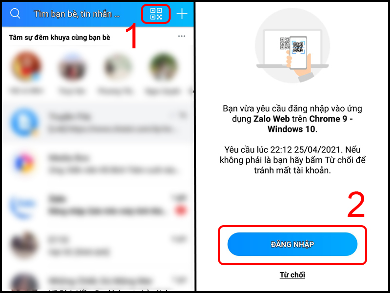 C&aacute;ch qu&eacute;t m&atilde; QR bằng Zalo tr&ecirc;n điện thoại